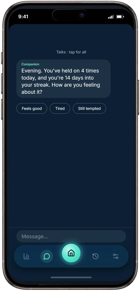 The companion chat after a hold
